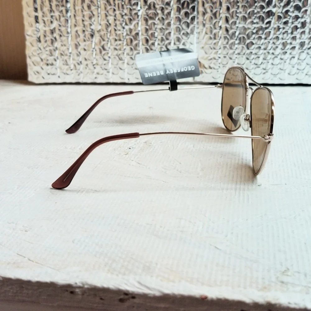 Geoffrey Beene Gold Avaitor Sunglasses